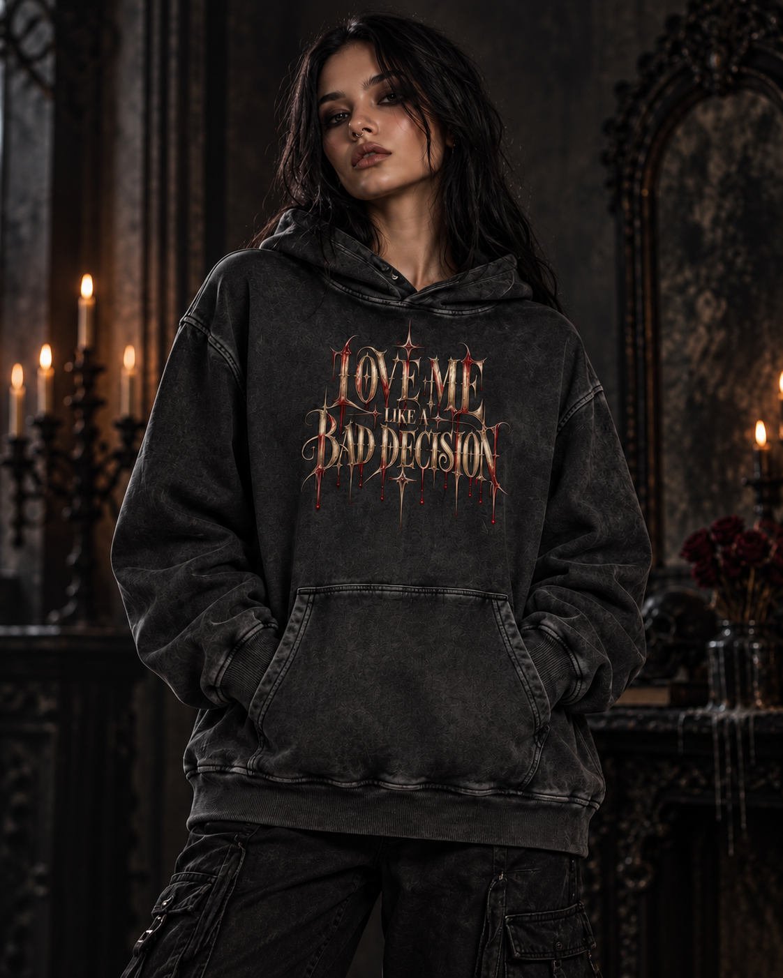 Love Me Like a Bad Decision Oversized Hoodie