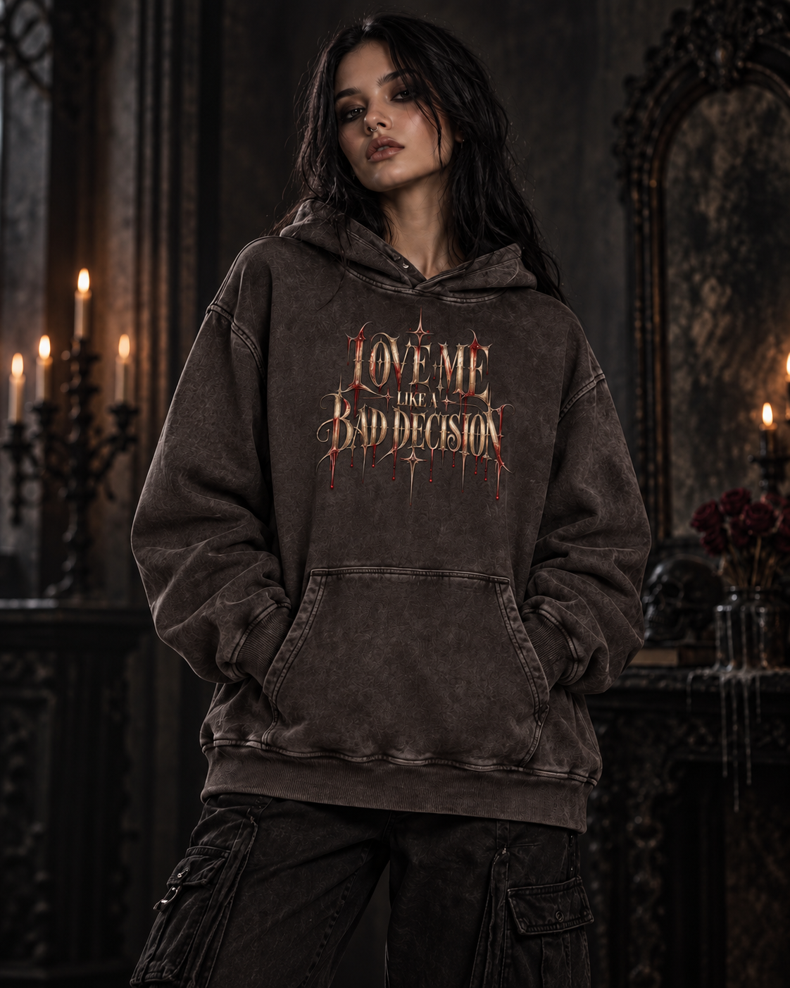 Love Me Like a Bad Decision Oversized Hoodie