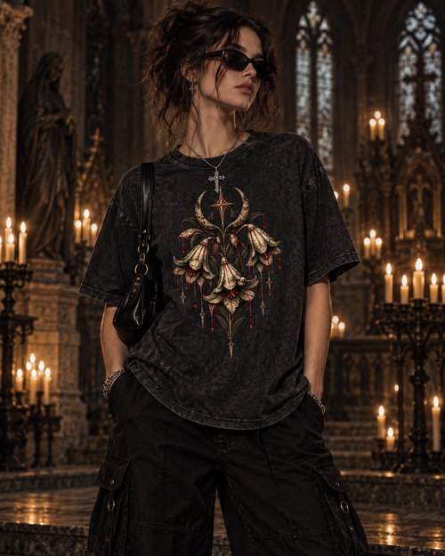 The Widow's Bloom Oversized Tee