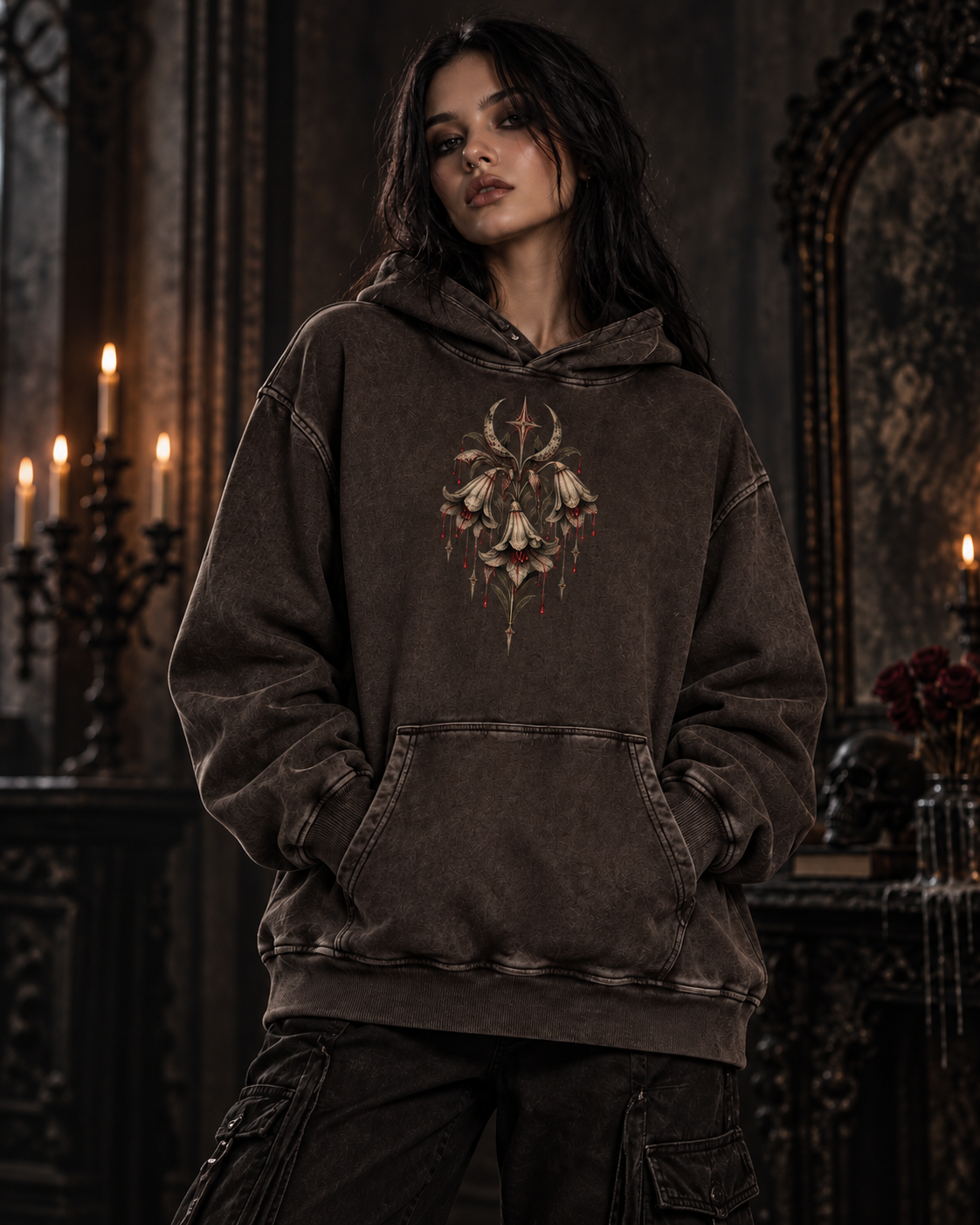 The Widow's Bloom Oversized Hoodie