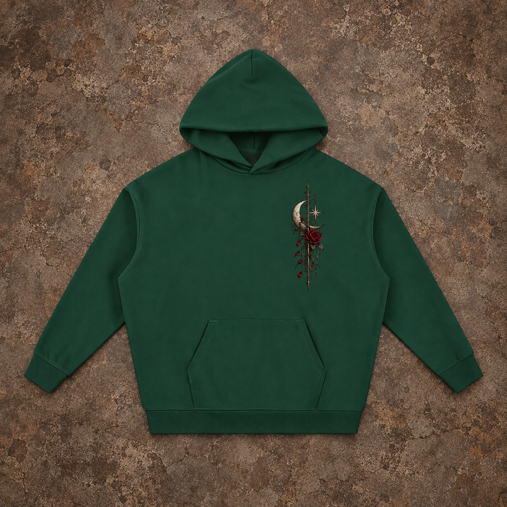 Moonlit Mourning Angel Oversized Hoodie