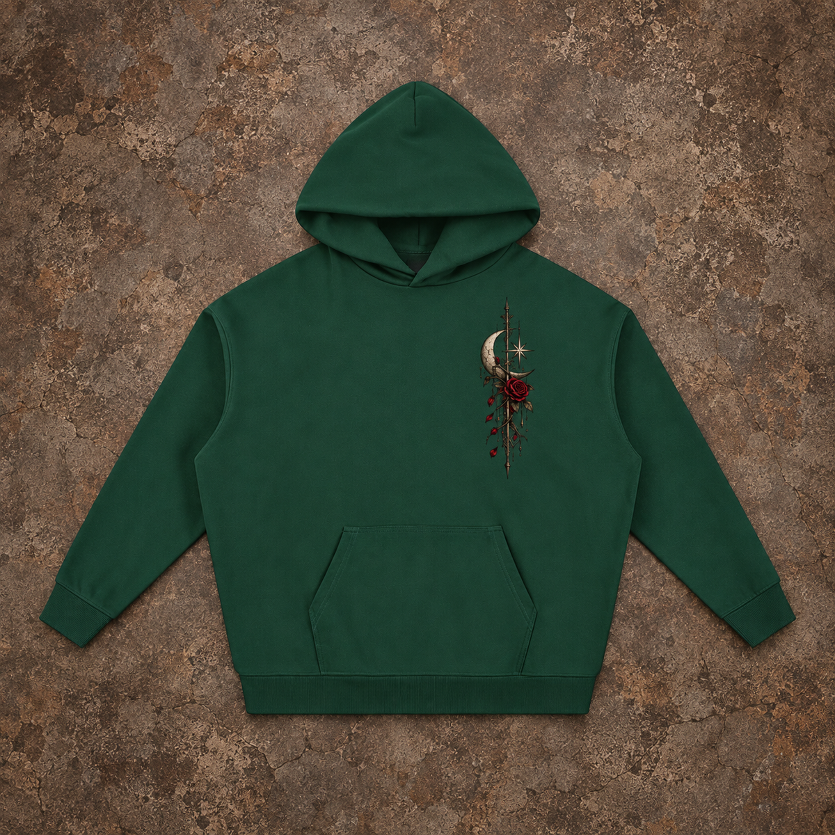 Moonlit Mourning Angel Oversized Hoodie