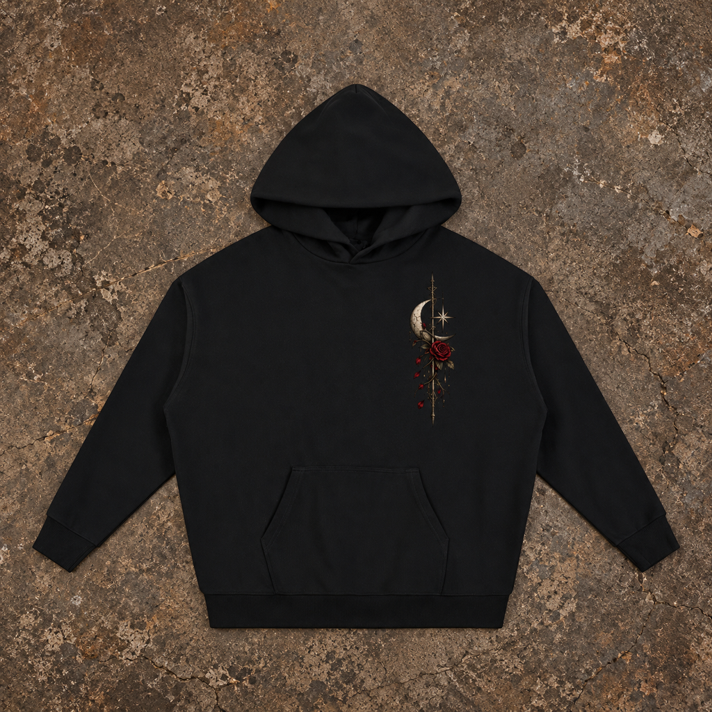 Moonlit Mourning Angel Oversized Hoodie